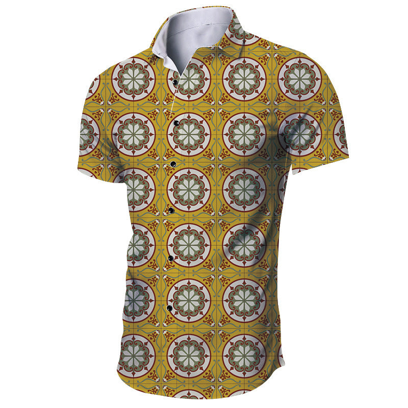 Digital Printed Lapel Shirt For Men - Image 13